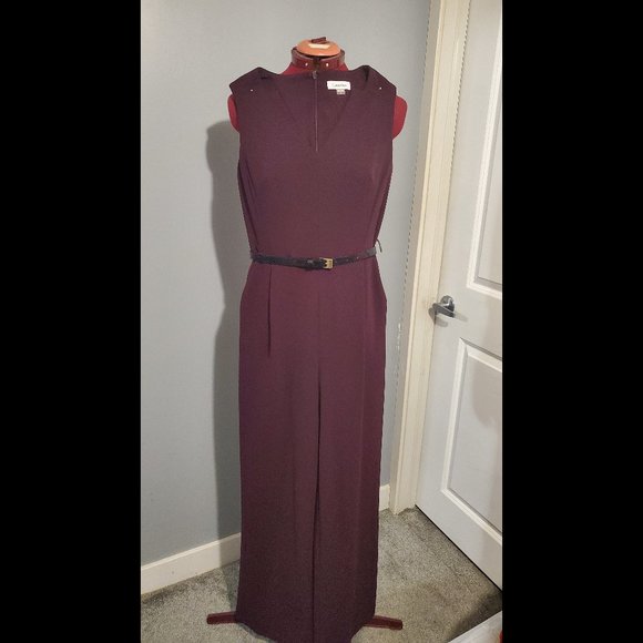 Calvin Klein plum jumpsuit. Size 8 - Picture 1 of 5